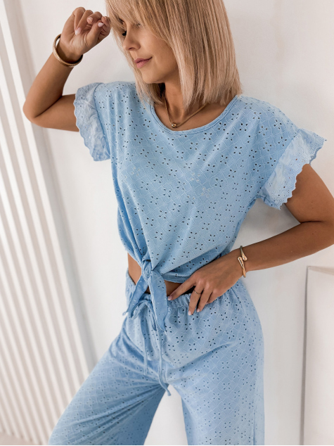 BLUZKA CAROLISSA BŁĘKITNA