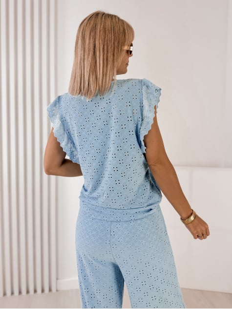 BLUZKA FLORIMA BŁĘKITNA