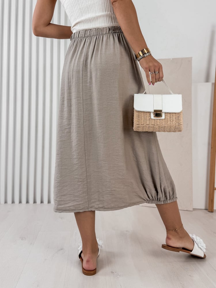 SPÓDNICA MARBELLA CIEMNOBEŻOWA