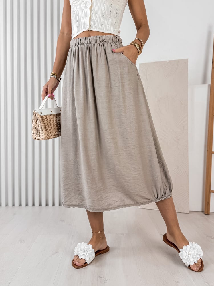 SPÓDNICA MARBELLA CIEMNOBEŻOWA