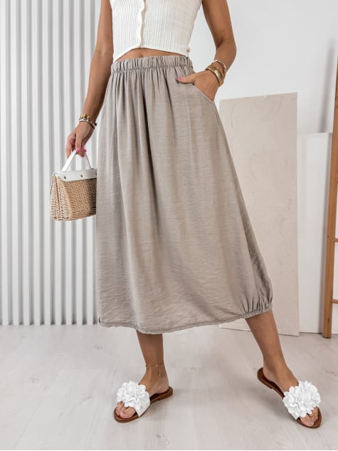 SPÓDNICA MARBELLA CIEMNOBEŻOWA