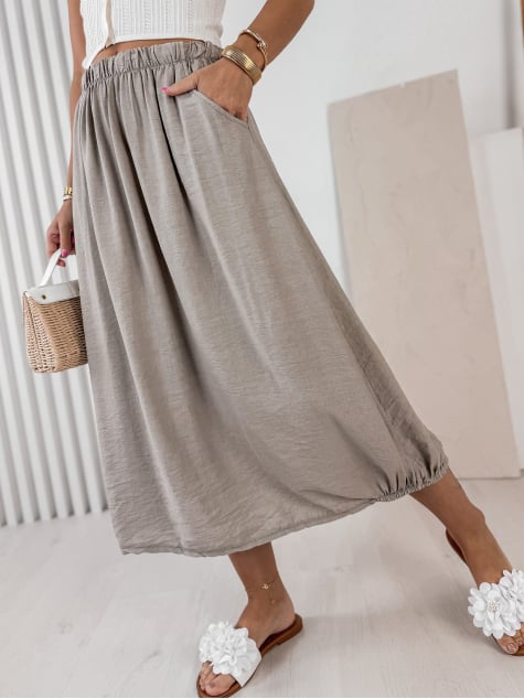 SPÓDNICA MARBELLA CIEMNOBEŻOWA