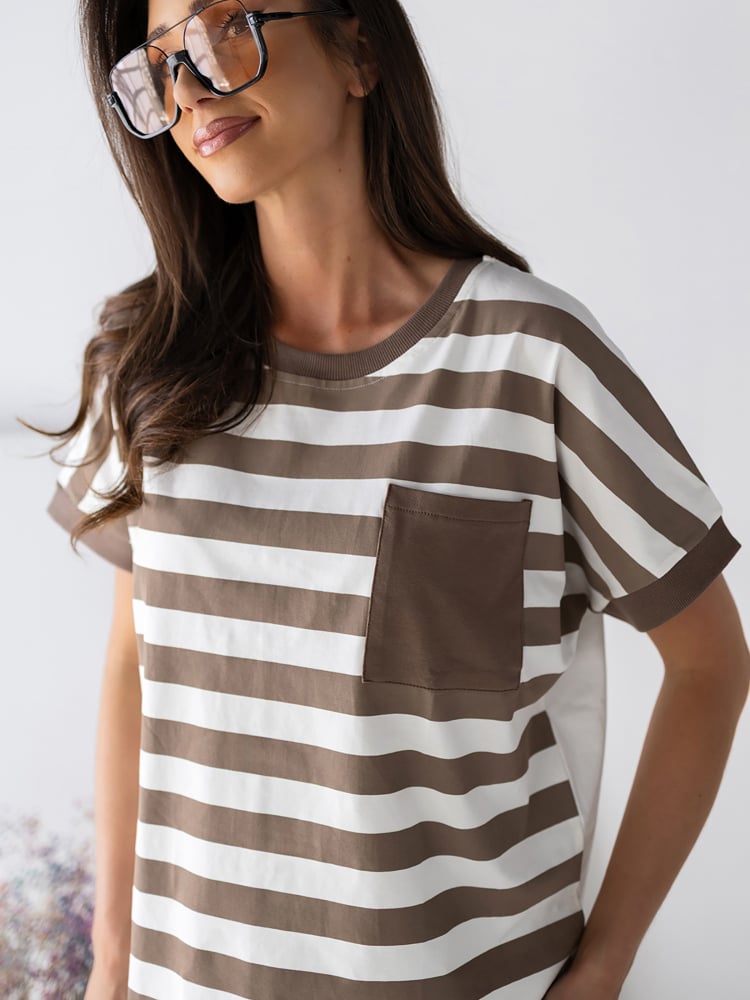 BLUZKA NORELA BRĄZOWA