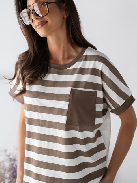 BLUZKA NORELA BRĄZOWA