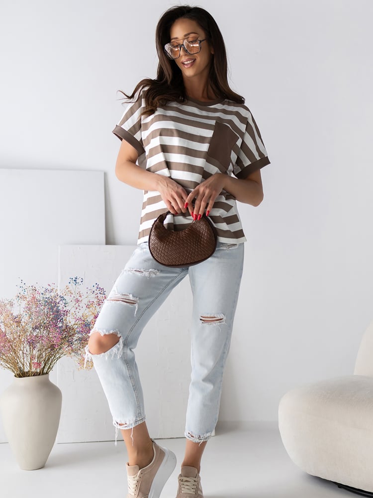 BLUZKA NORELA BRĄZOWA