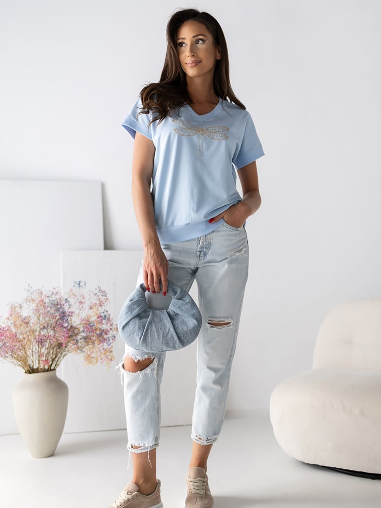 BLUZKA ORVEA BŁEKITNA