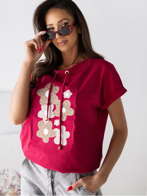 BLUZKA LUNERA BORDOWA