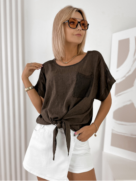 BLUZKA KAYLA BRĄZOWA