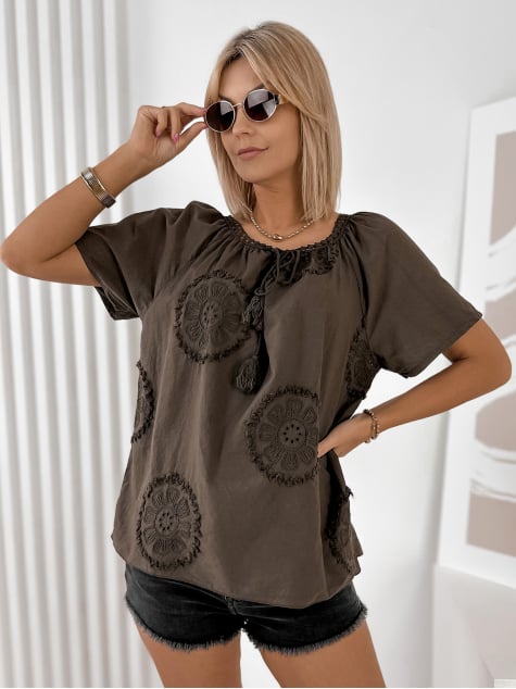 BLUZKA NOLIE BRĄZOWA