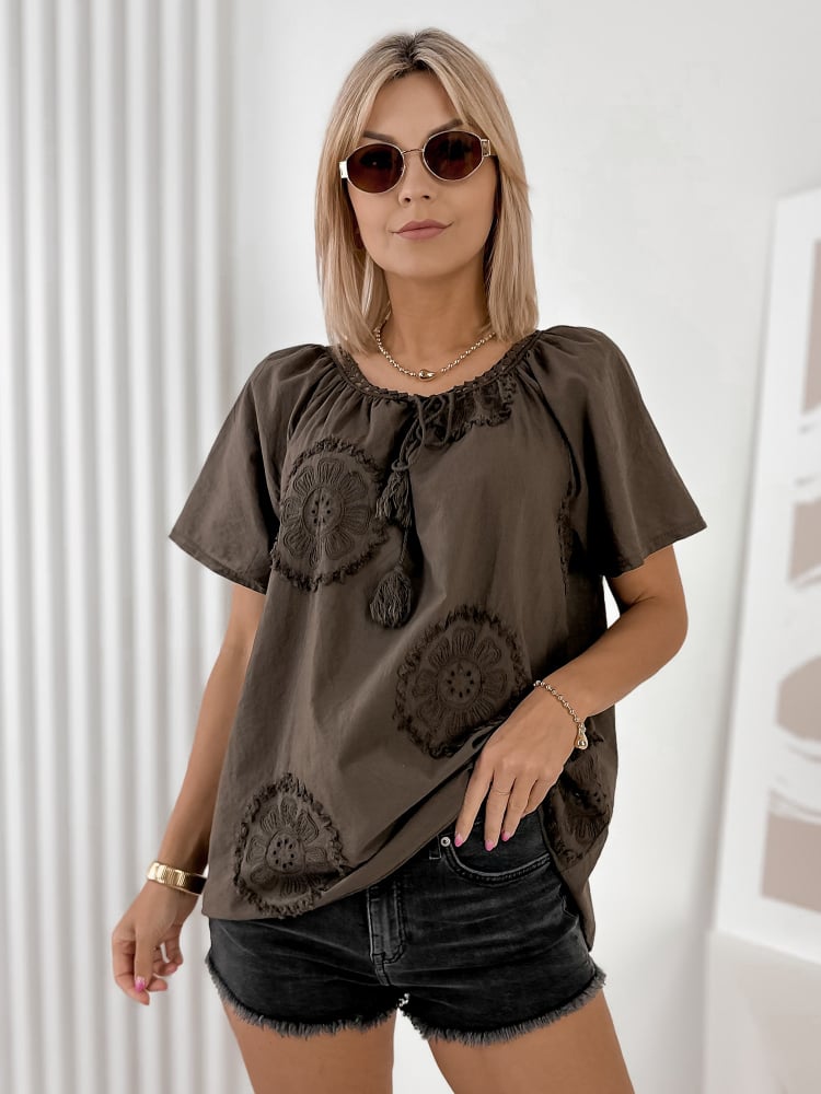 BLUZKA NOLIE BRĄZOWA