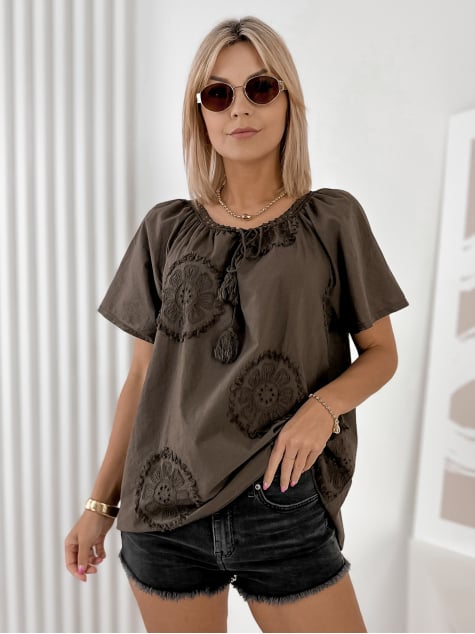 BLUZKA NOLIE BRĄZOWA