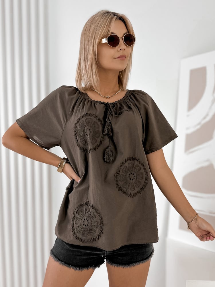 BLUZKA NOLIE BRĄZOWA