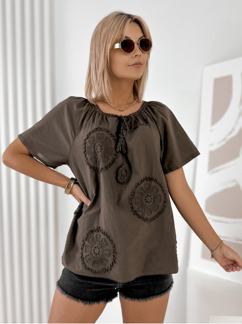 BLUZKA NOLIE BRĄZOWA