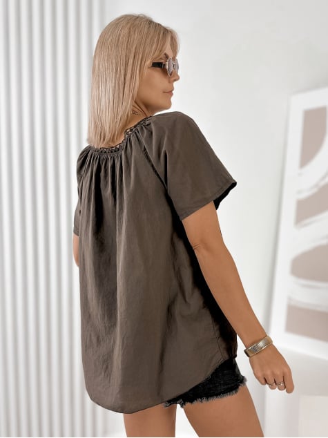 BLUZKA NOLIE BRĄZOWA