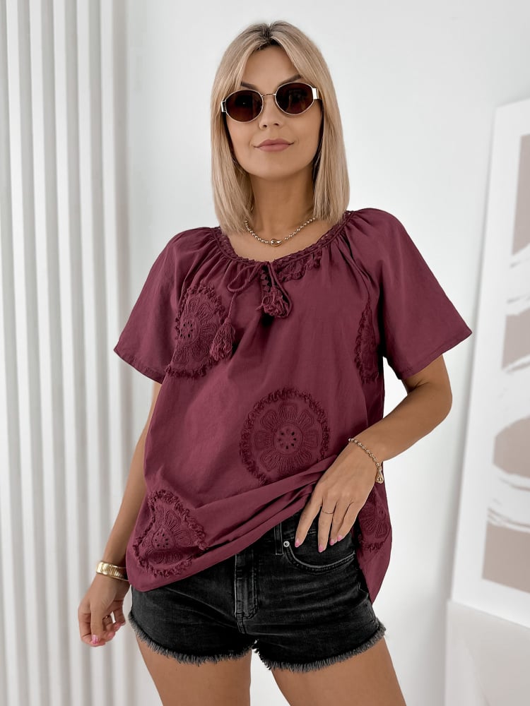 BLUZKA NOLIE BORDOWA