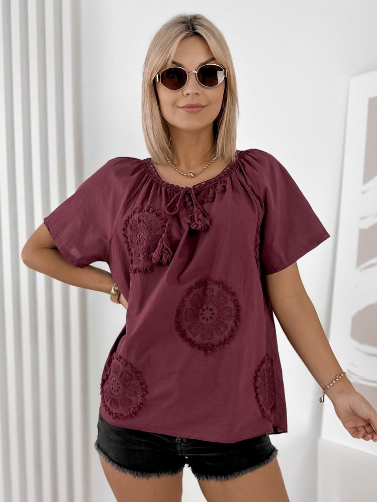 BLUZKA NOLIE BORDOWA