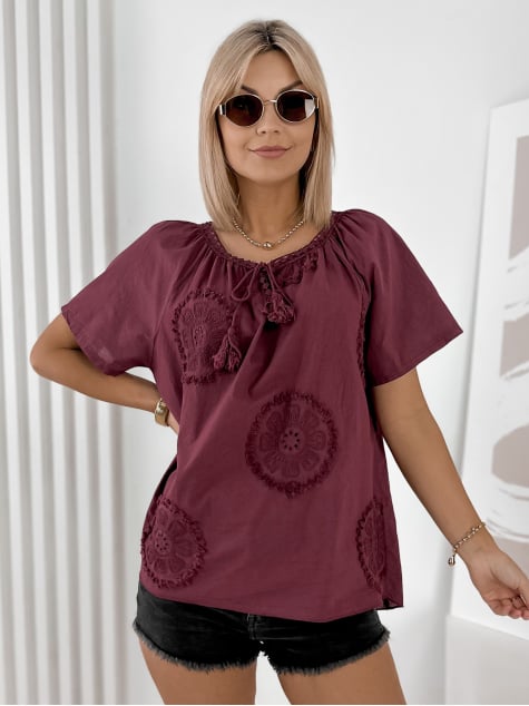 BLUZKA NOLIE BORDOWA