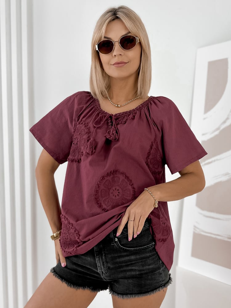 BLUZKA NOLIE BORDOWA