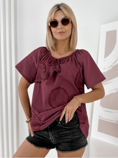 BLUZKA NOLIE BORDOWA