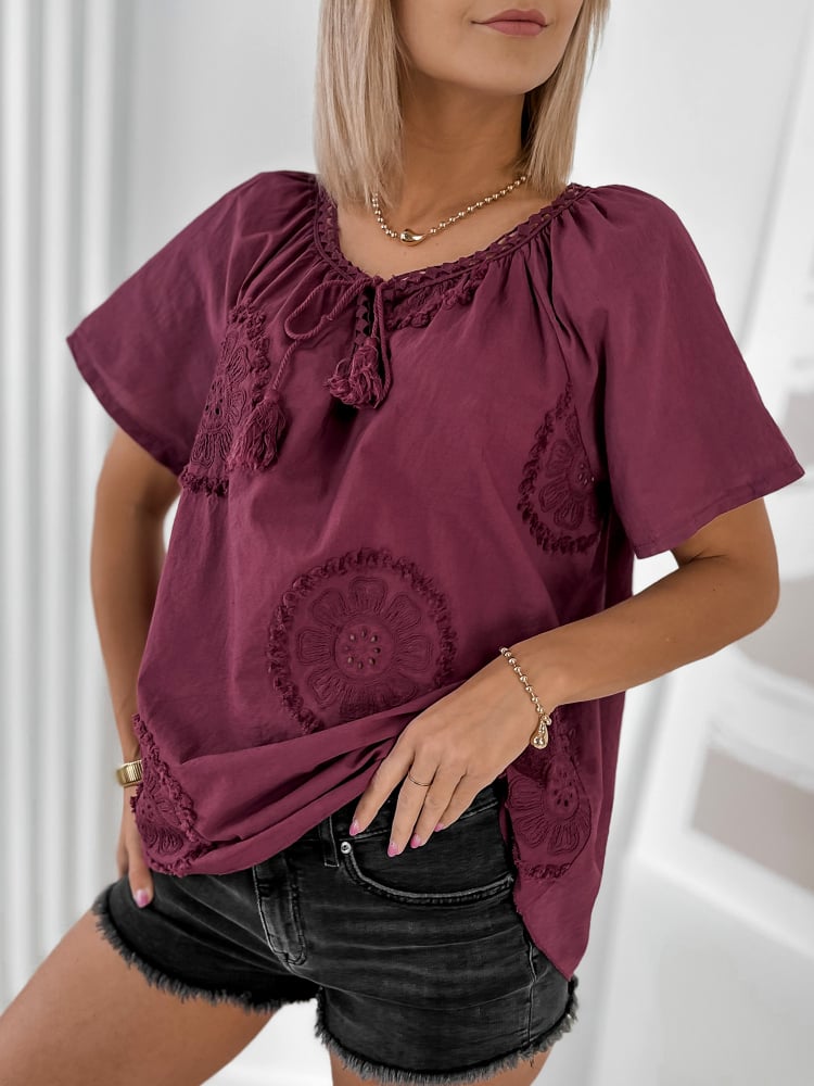 BLUZKA NOLIE BORDOWA