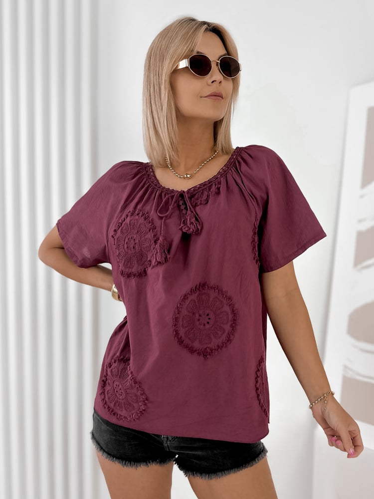 BLUZKA NOLIE BORDOWA