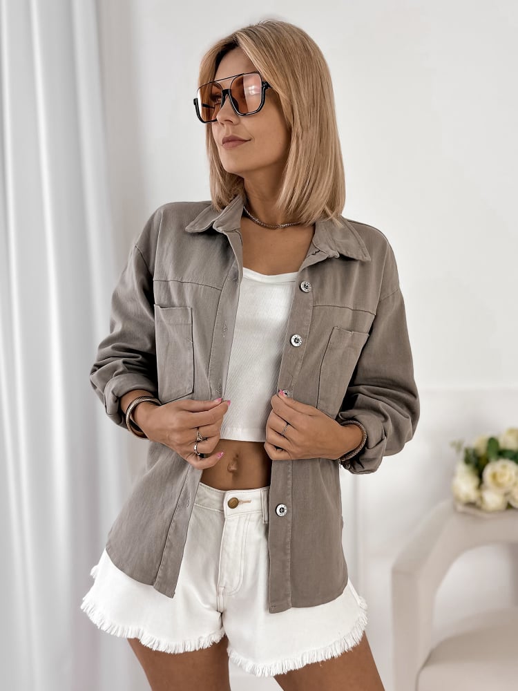 KURTKA ROANIE CIEMNOBEŻOWA