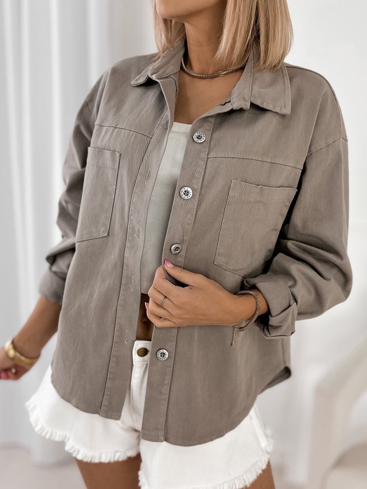 KURTKA ROANIE CIEMNOBEŻOWA