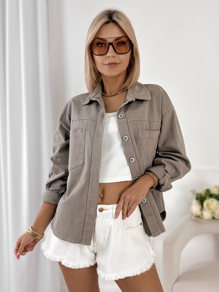 KURTKA ROANIE CIEMNOBEŻOWA