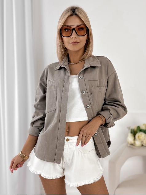 KURTKA ROANIE CIEMNOBEŻOWA