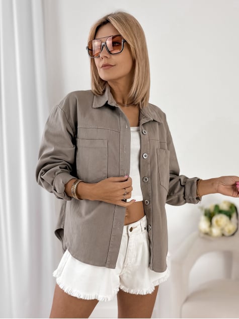 KURTKA ROANIE CIEMNOBEŻOWA