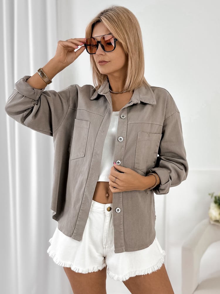 KURTKA ROANIE CIEMNOBEŻOWA