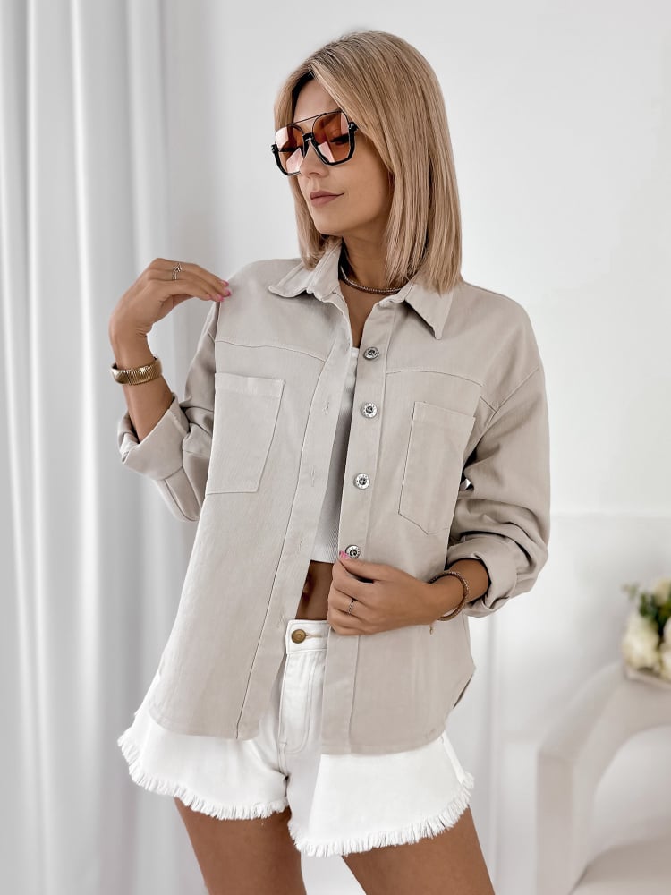 KURTKA ROANIE JASNOBEŻOWA