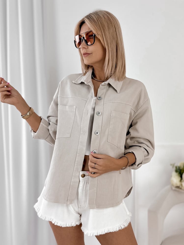 KURTKA ROANIE JASNOBEŻOWA