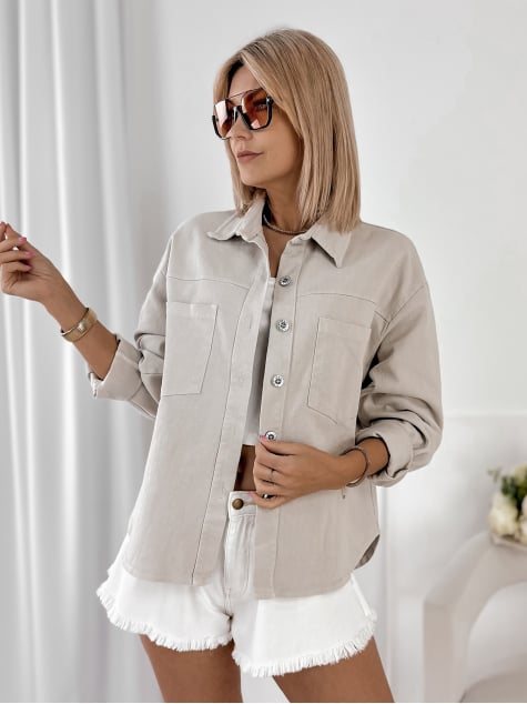 KURTKA ROANIE JASNOBEŻOWA