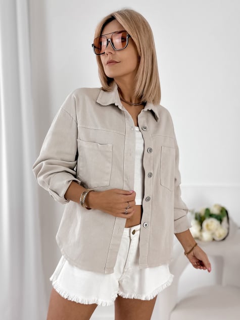 KURTKA ROANIE JASNOBEŻOWA