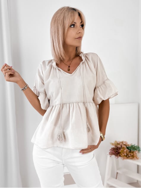 BLUZKA FAVINYA BEŻOWA