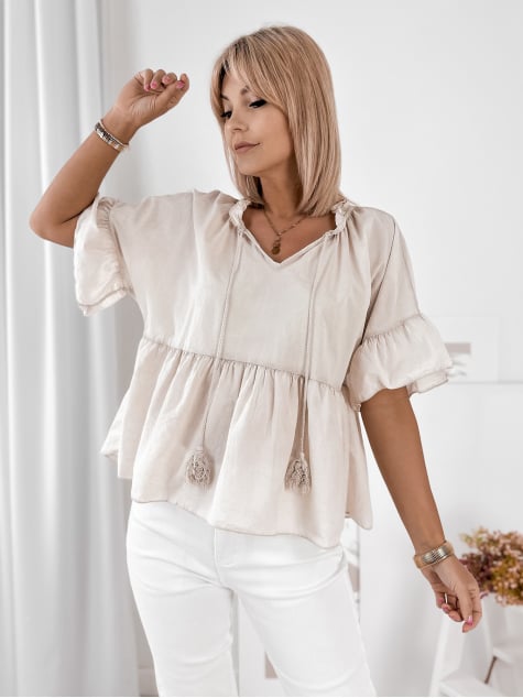 BLUZKA FAVINYA BEŻOWA