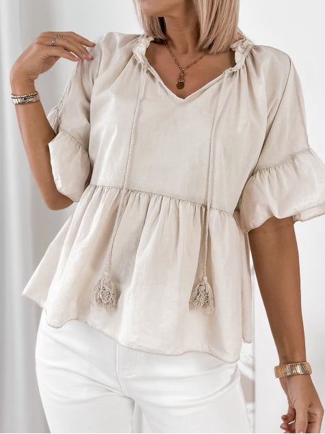 BLUZKA FAVINYA BEŻOWA