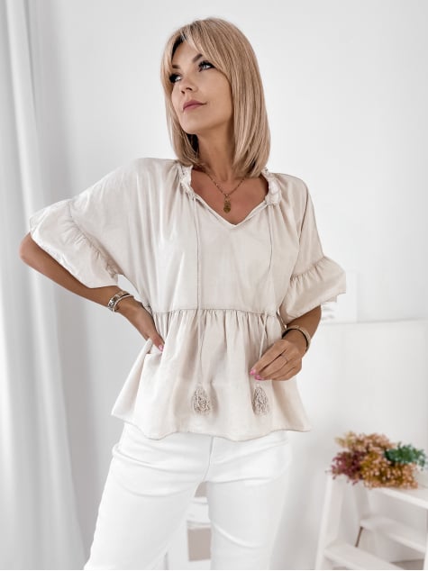 BLUZKA FAVINYA BEŻOWA