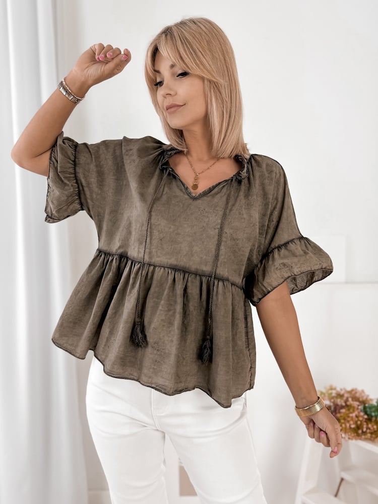 BLUZKA FAVINYA BRĄZOWA