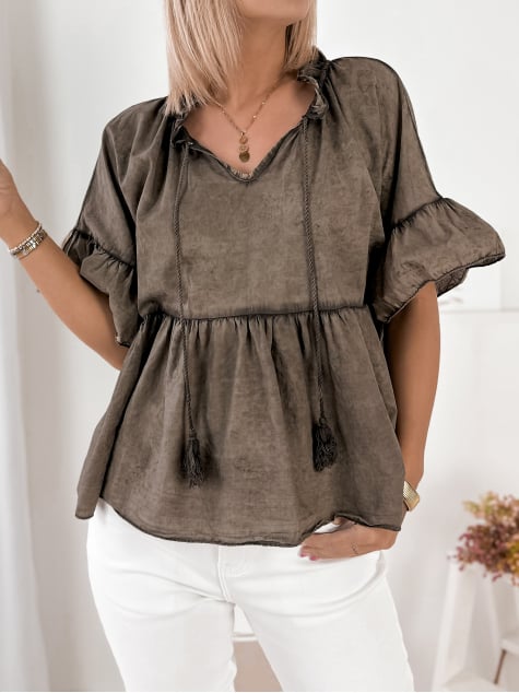 BLUZKA FAVINYA BRĄZOWA