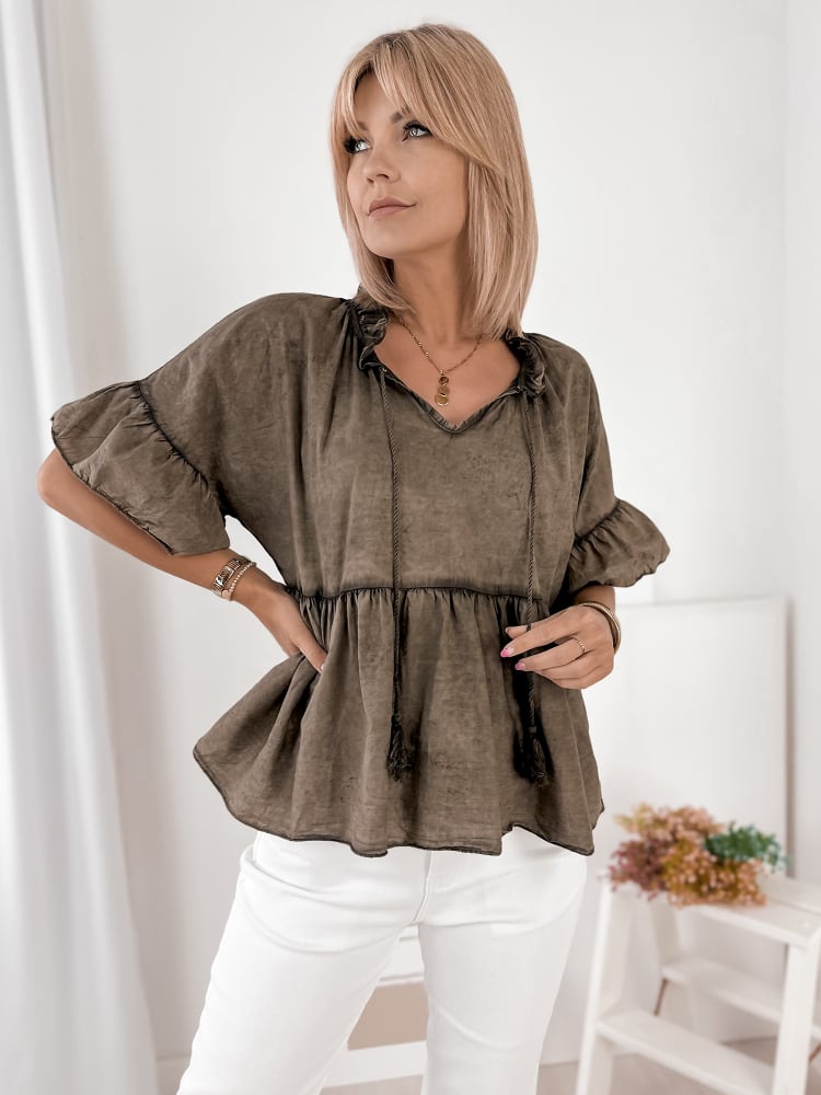 BLUZKA FAVINYA BRĄZOWA
