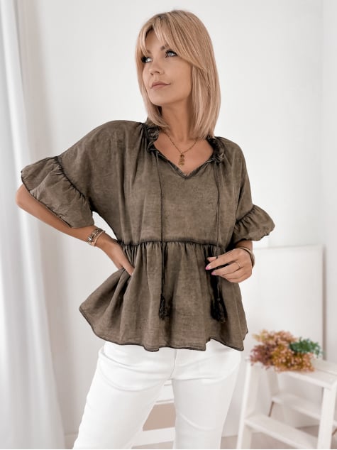 BLUZKA FAVINYA BRĄZOWA