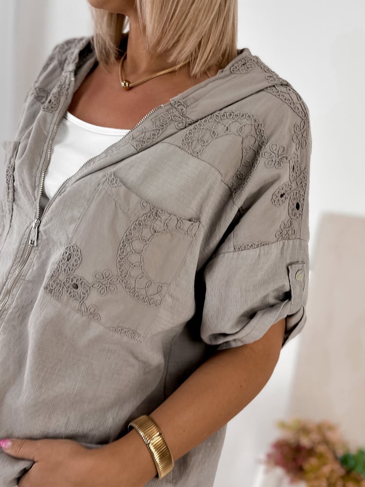 BLUZA AURHONA CIEMNOBEŻOWA