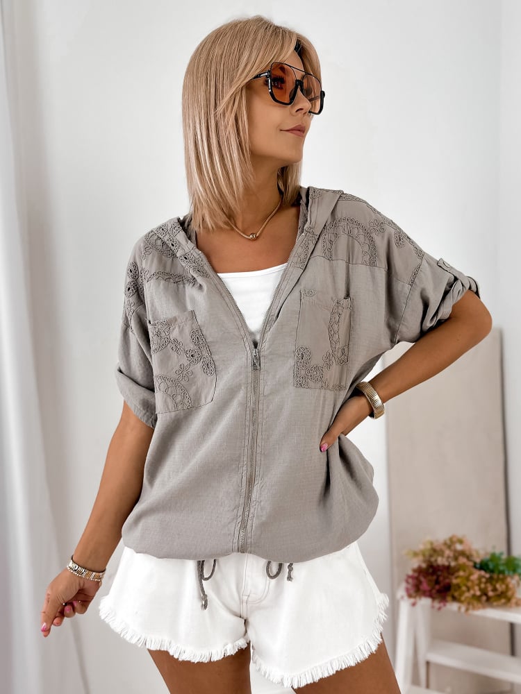 BLUZA AURHONA CIEMNOBEŻOWA