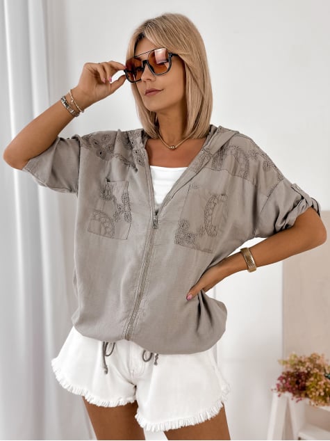 BLUZA AURHONA CIEMNOBEŻOWA