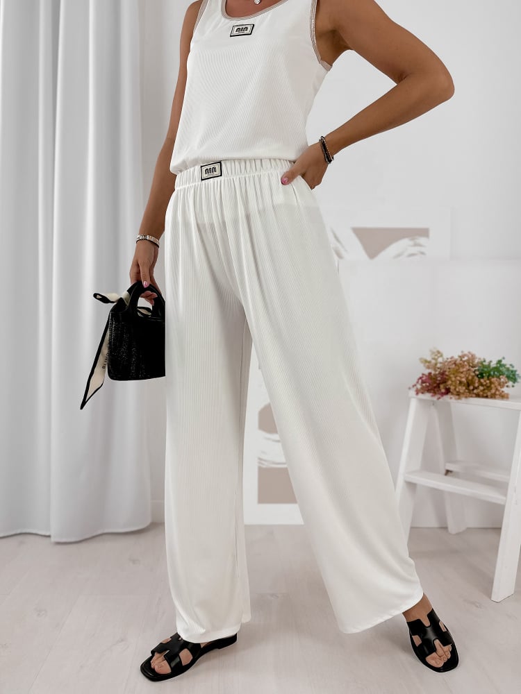 SPODNIE PIEMONTE ECRU