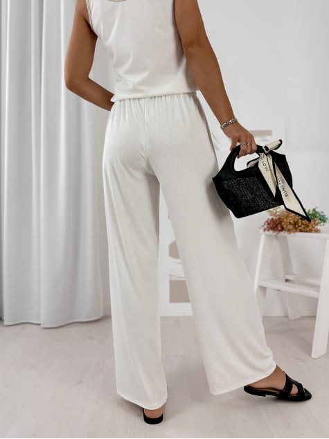 SPODNIE PIEMONTE ECRU