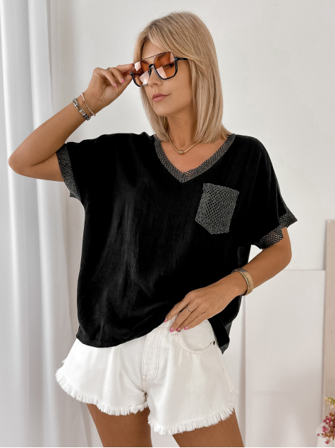 BLUZKA YORKINA CZARNY