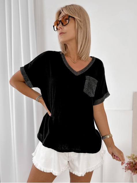 BLUZKA YORKINA CZARNY